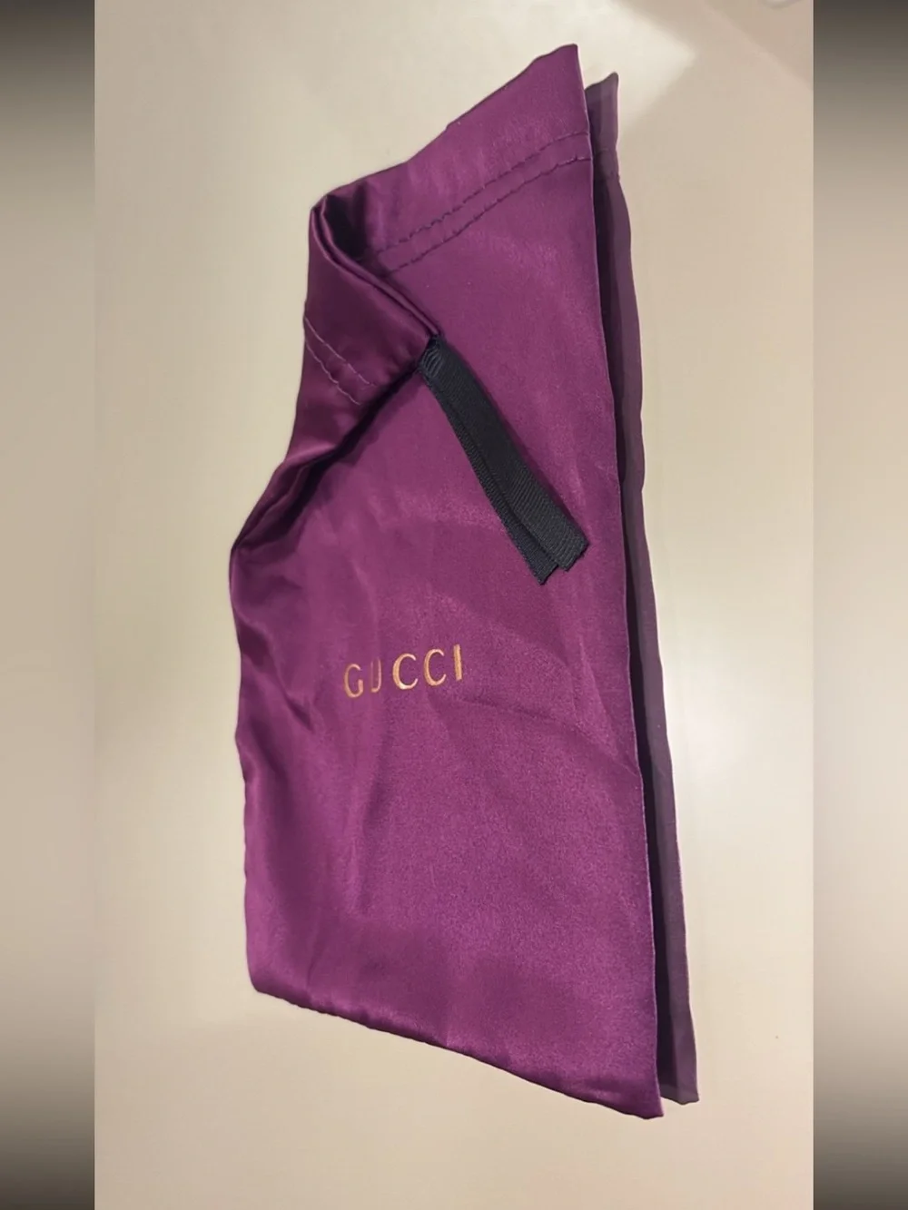 Authentic Gucci Purple Satin Drawstring Sunglasses Pouch Dust Bag